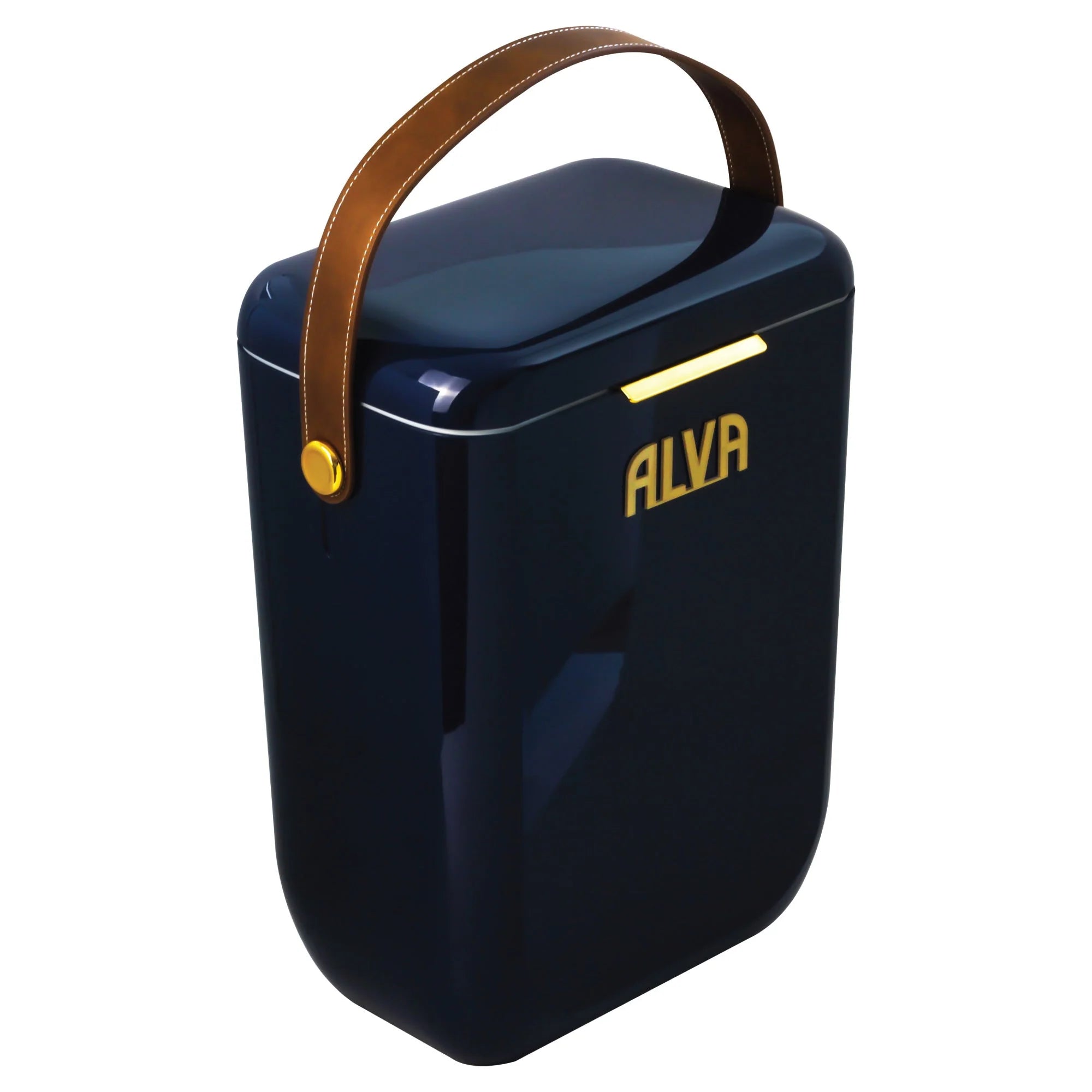 10L Cooler Box With Leather Strap - Midnight Blue