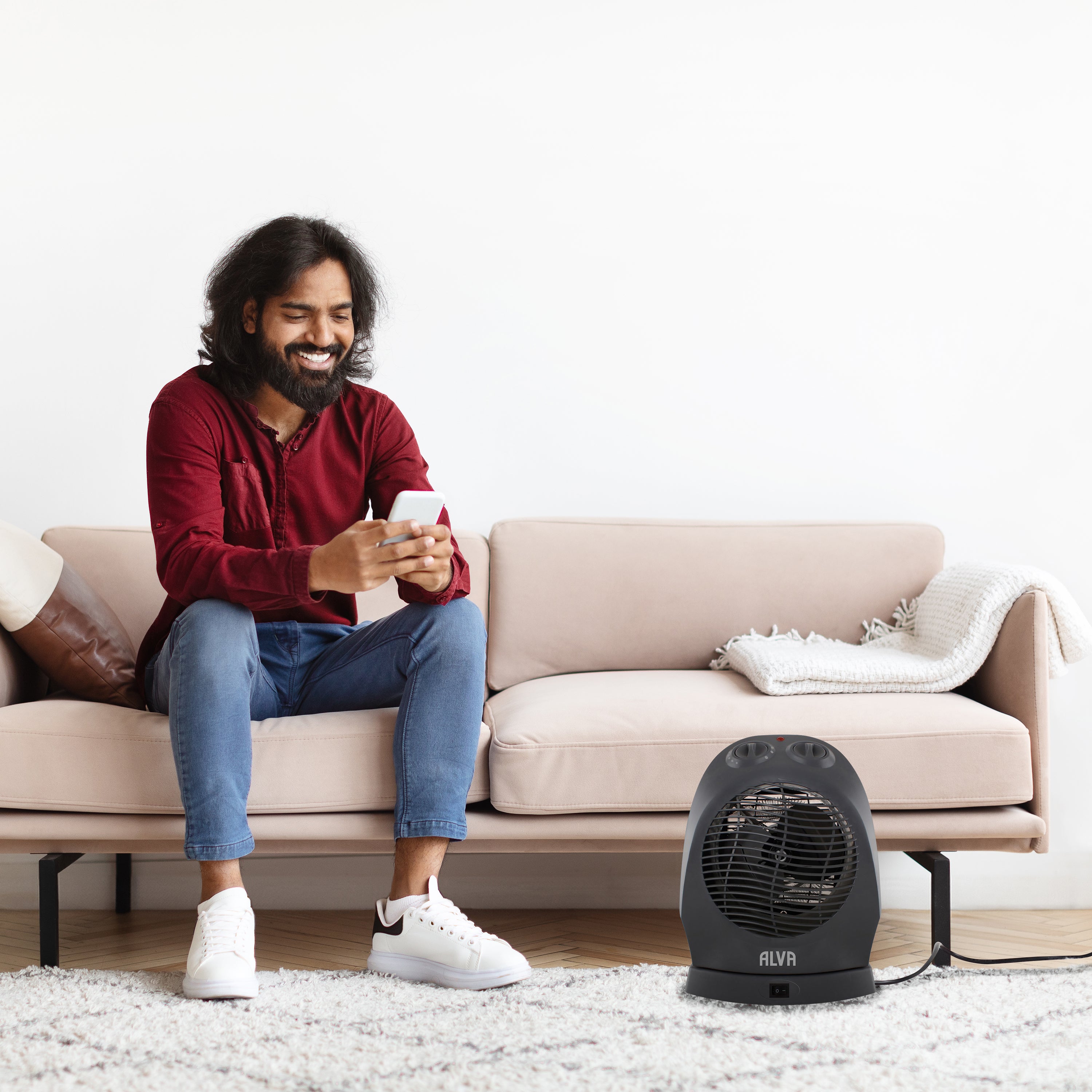 Electric Fan Heater | 2000W | Black