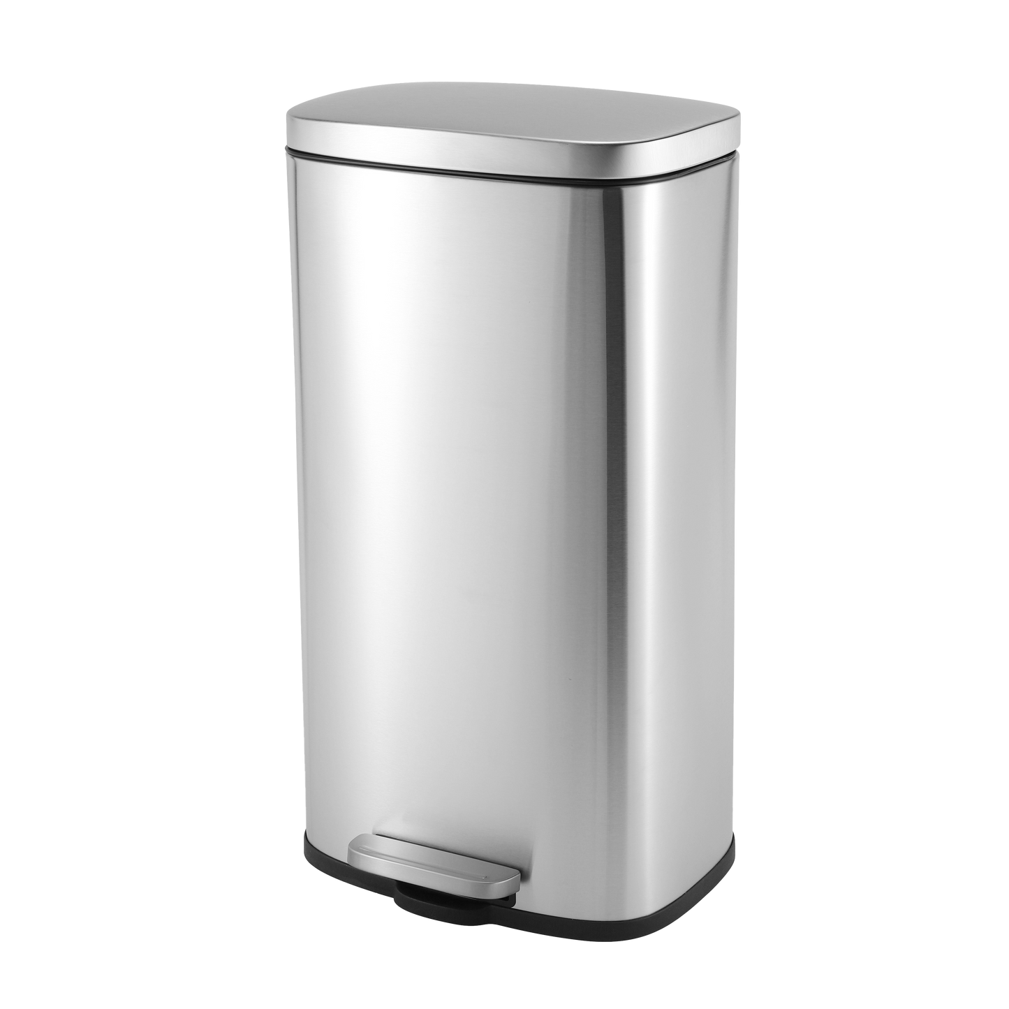 MODENA RECTANGLE 30L S/S PEDAL BIN SET - SILVER