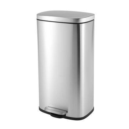 MODENA RECTANGLE 30L S/S PEDAL BIN SET - SILVER