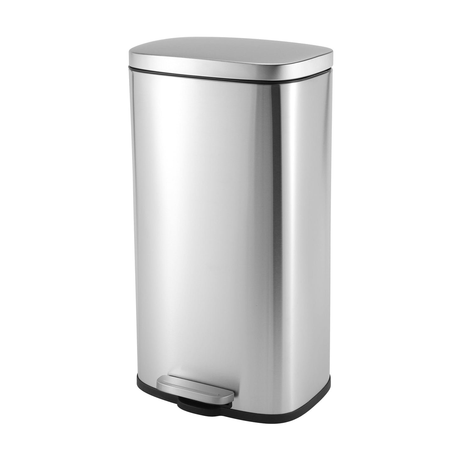 MODENA RECTANGLE 30L S/S PEDAL BIN SET - SILVER