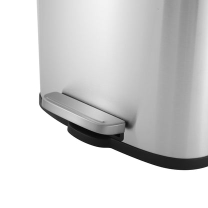 MODENA RECTANGLE 30L S/S PEDAL BIN SET - SILVER