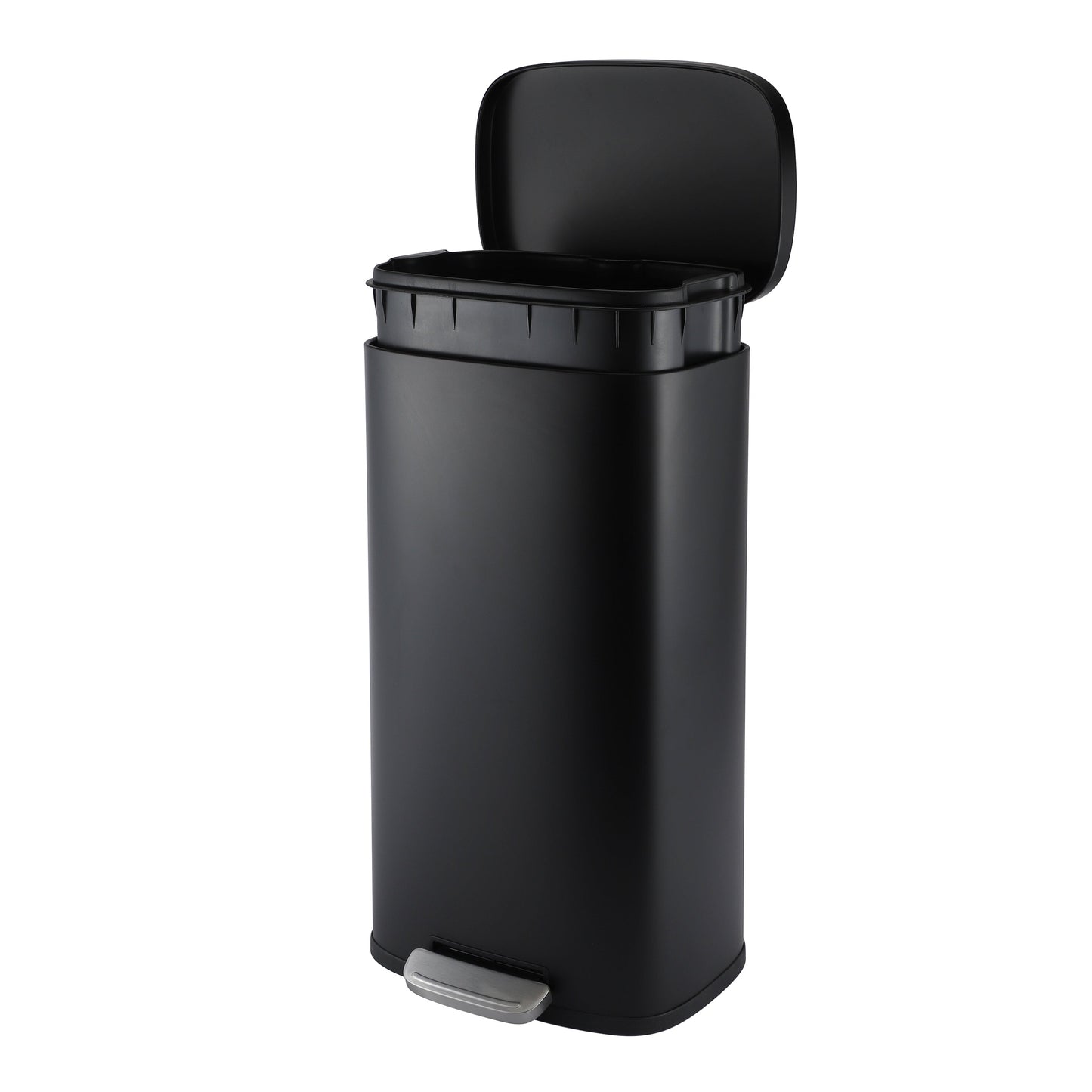 MODENA RECTANGLE  5L + 30L STEEL PEDAL BIN SET - BLACK MATTE