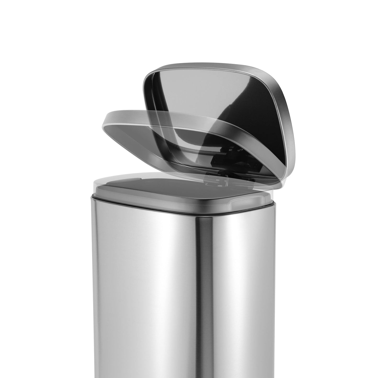 MODENA RECTANGLE 30L S/S PEDAL BIN SET - SILVER