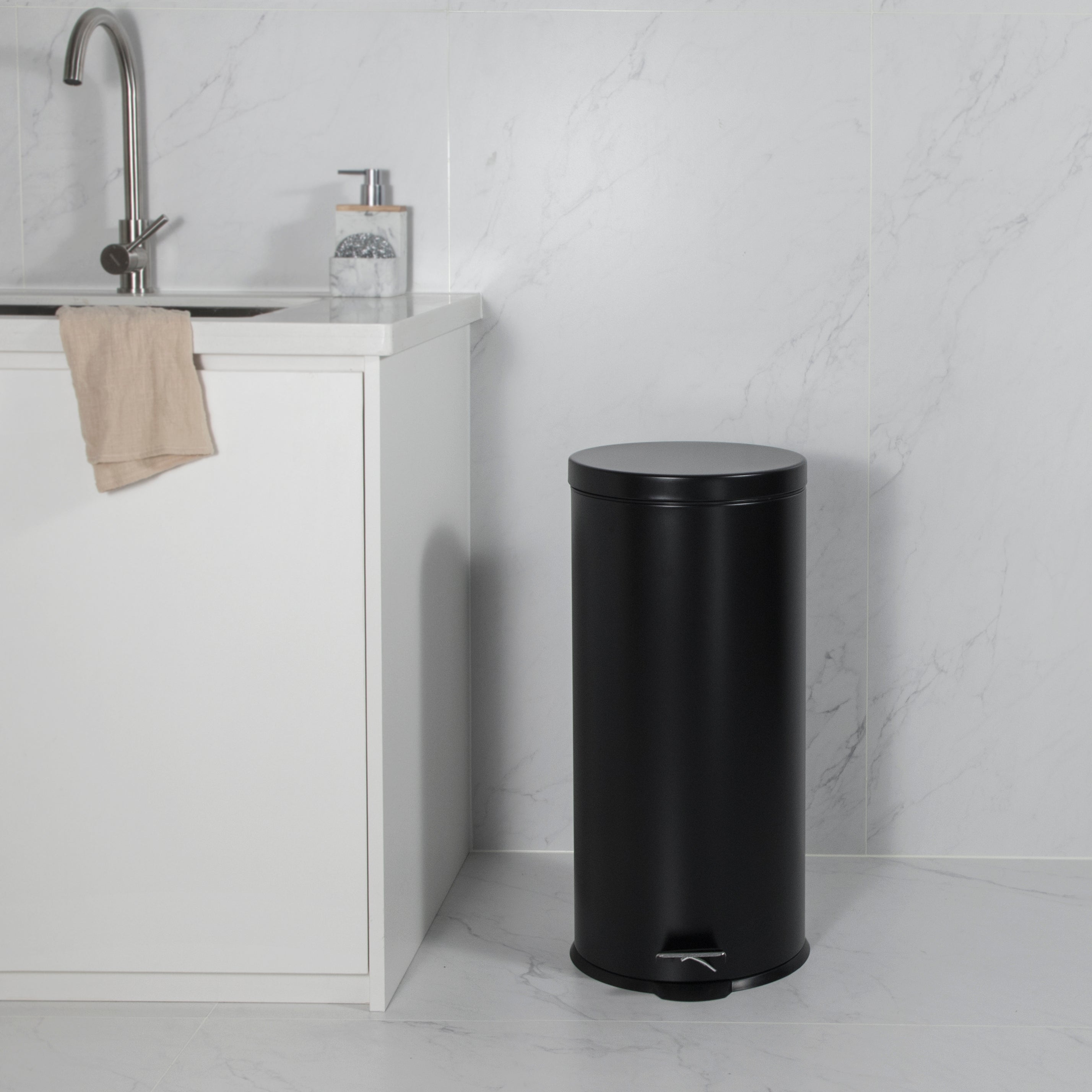 5L + 30L Steel Pedal Bin Combo Set - Roma