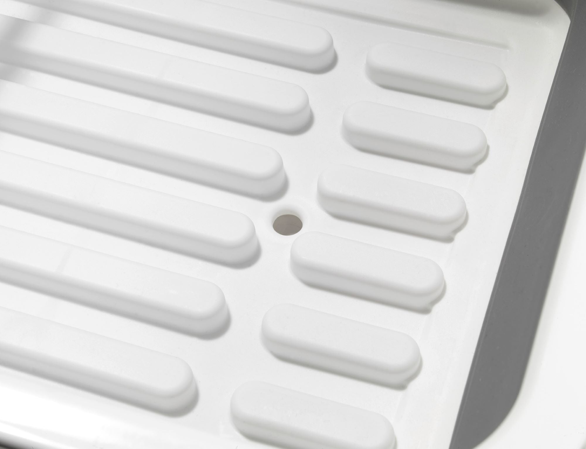 Dish Rack Foldable Silicone - 36X13X31 - White/Grey