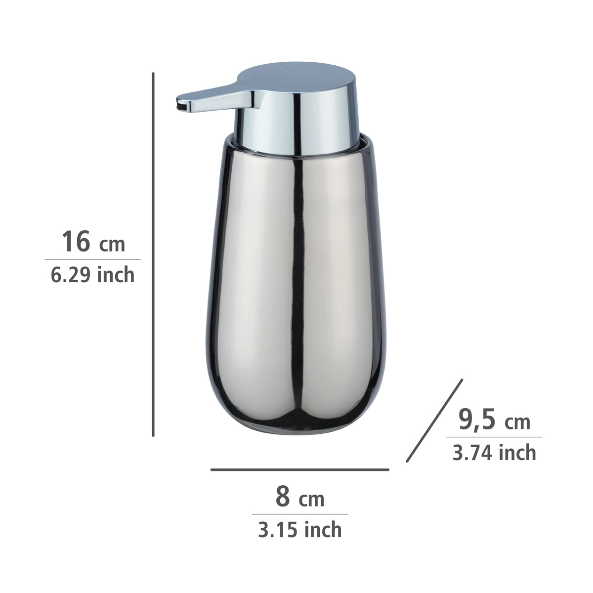 SOAP DISPENSER - BADI RANGE - CERAMIC - CHROME