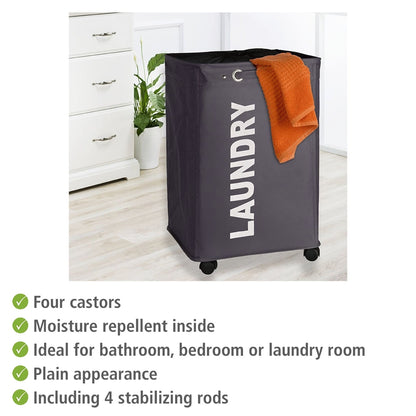 QUADRO LAUNDRY BASKET - GREY 79L