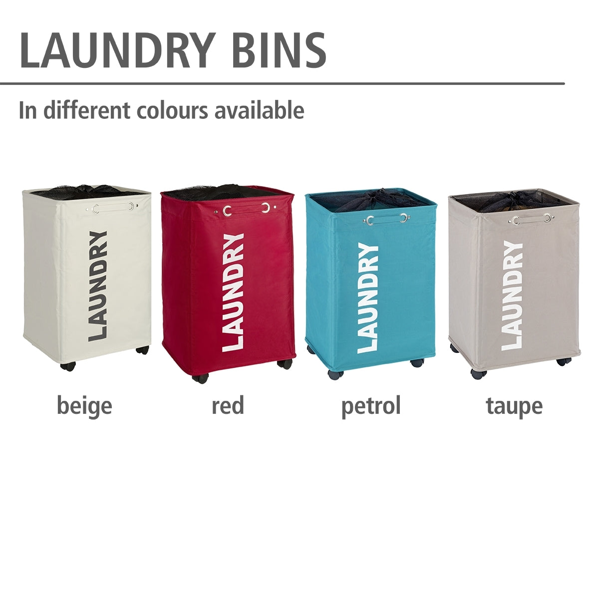 QUADRO LAUNDRY BASKET - GREY 79L