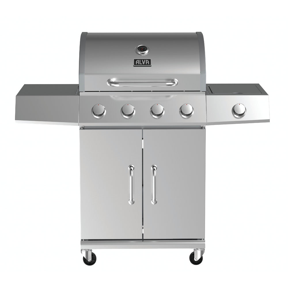 Kalahari 4-Burner Stainless Steel Gas BBQ With Side Burner