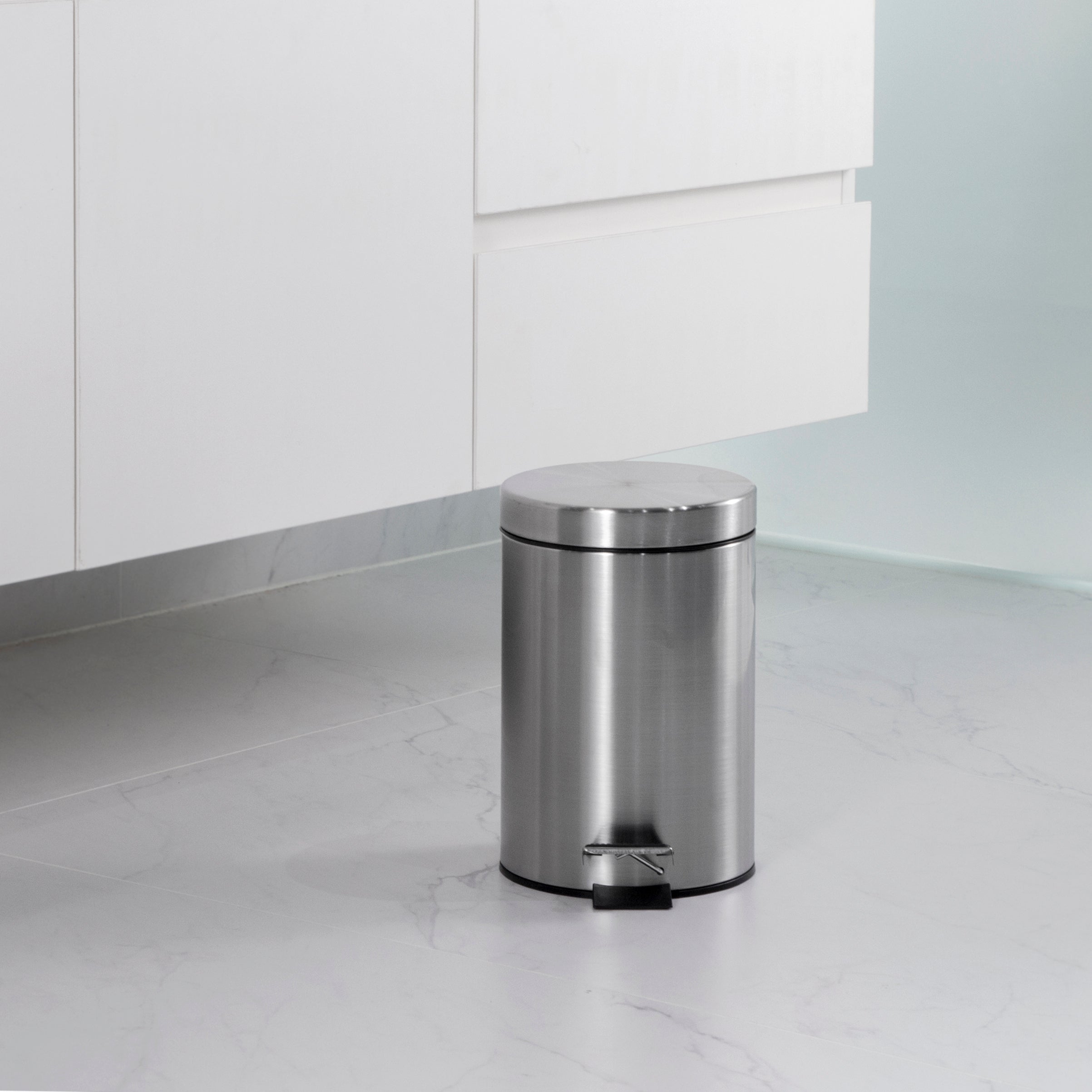 3L + 20L Steel Pedal Bin Combo Set - Roma
