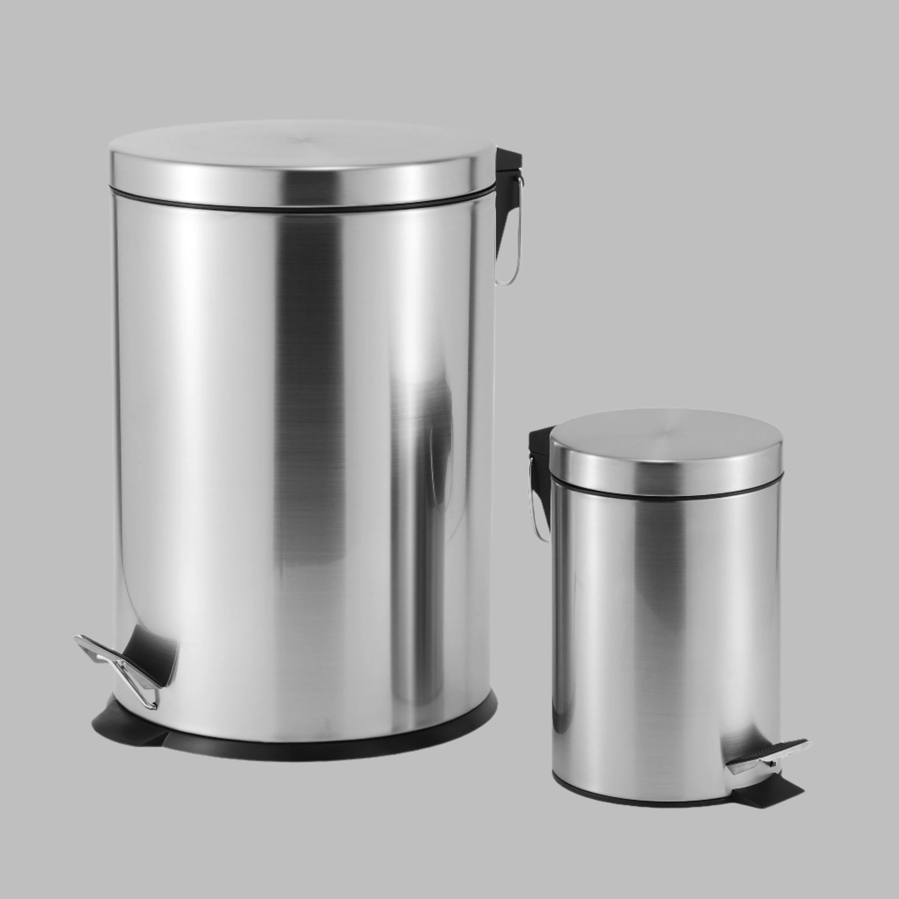 3L + 20L Steel Pedal Bin Set - Roma Round | Casa