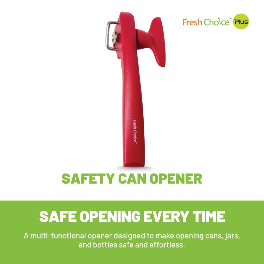 Fresh Choice 3-in-1 Safety Can Opener | No Sharp Edges