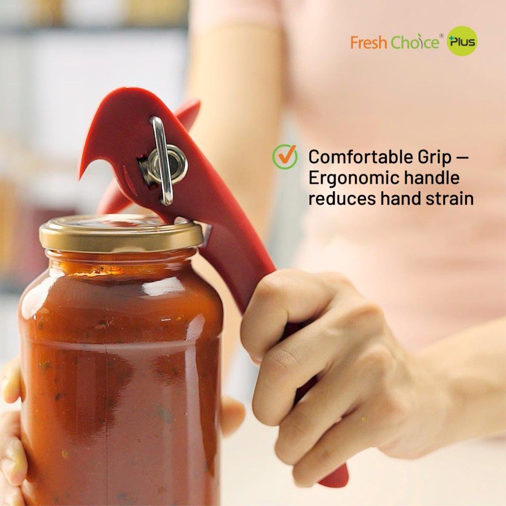 Fresh Choice 3-in-1 Safety Can Opener | No Sharp Edges