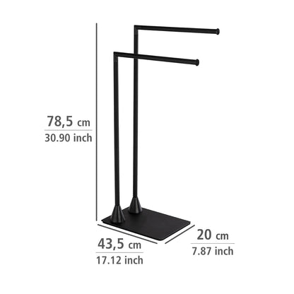 TOWEL & CLOTHES STAND - HELLA RANGE - STAINLESS STEEL BLACK