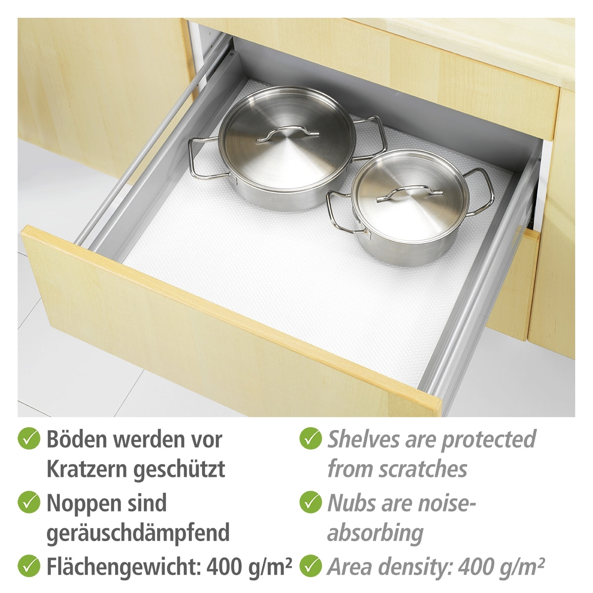 Slip Stop Mat - White - 150x50cm Roll