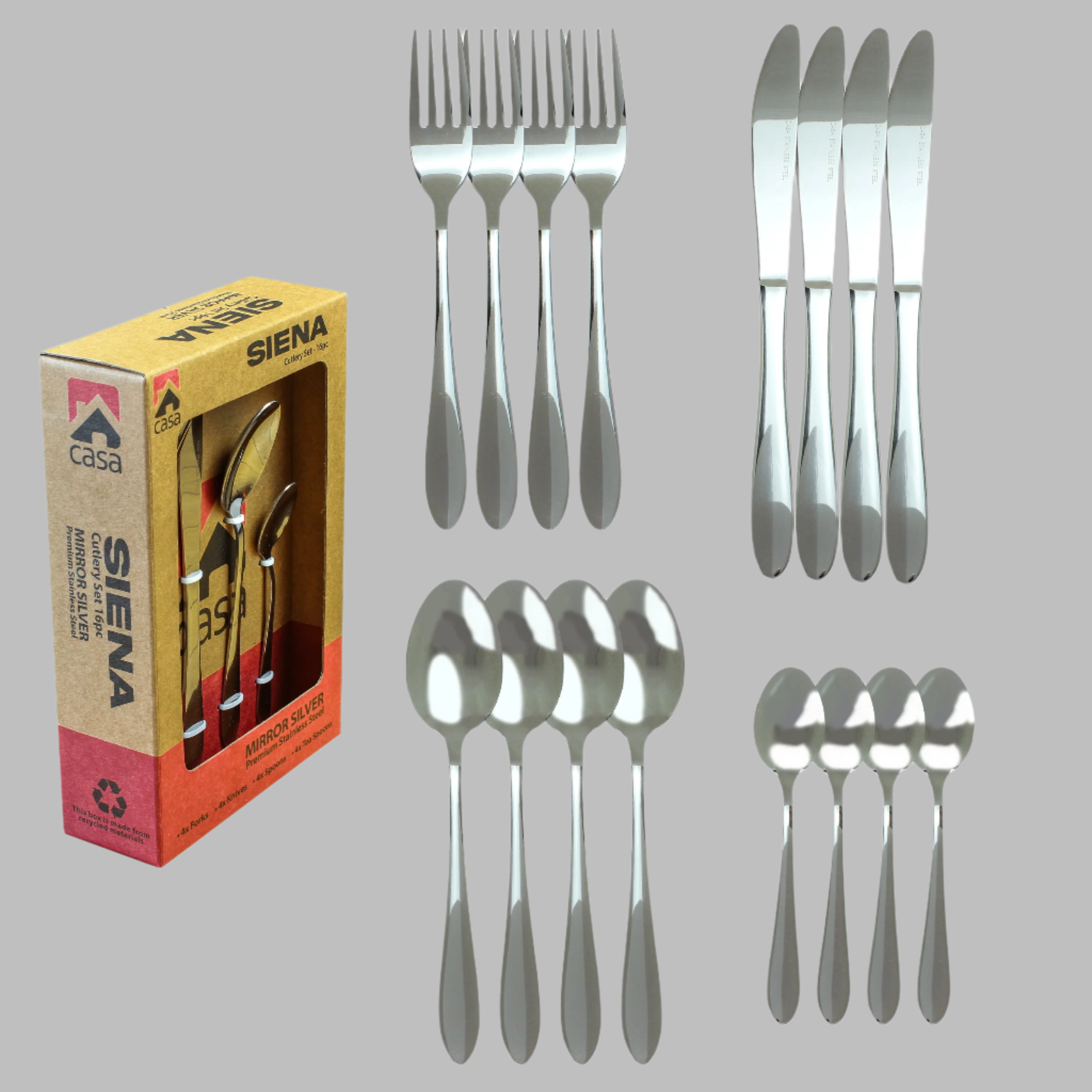 Cutlery Set 16Pc - Steel