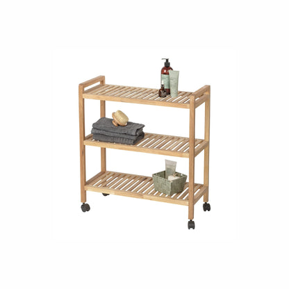 3-TIER ROLLER TROLLEY SHELF - NORWAY RANGE - WIDE