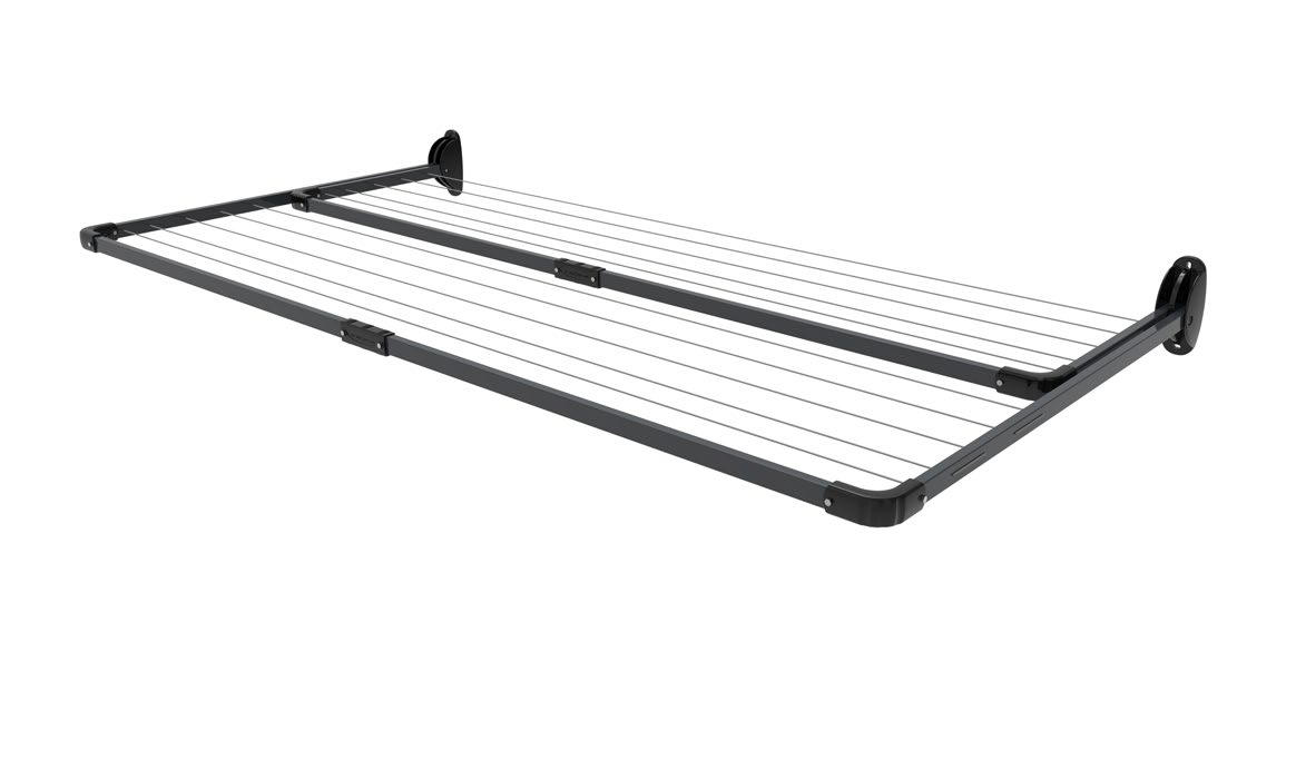 10-Line Twin Fold Down Wall Mounted Clothesline - 21M