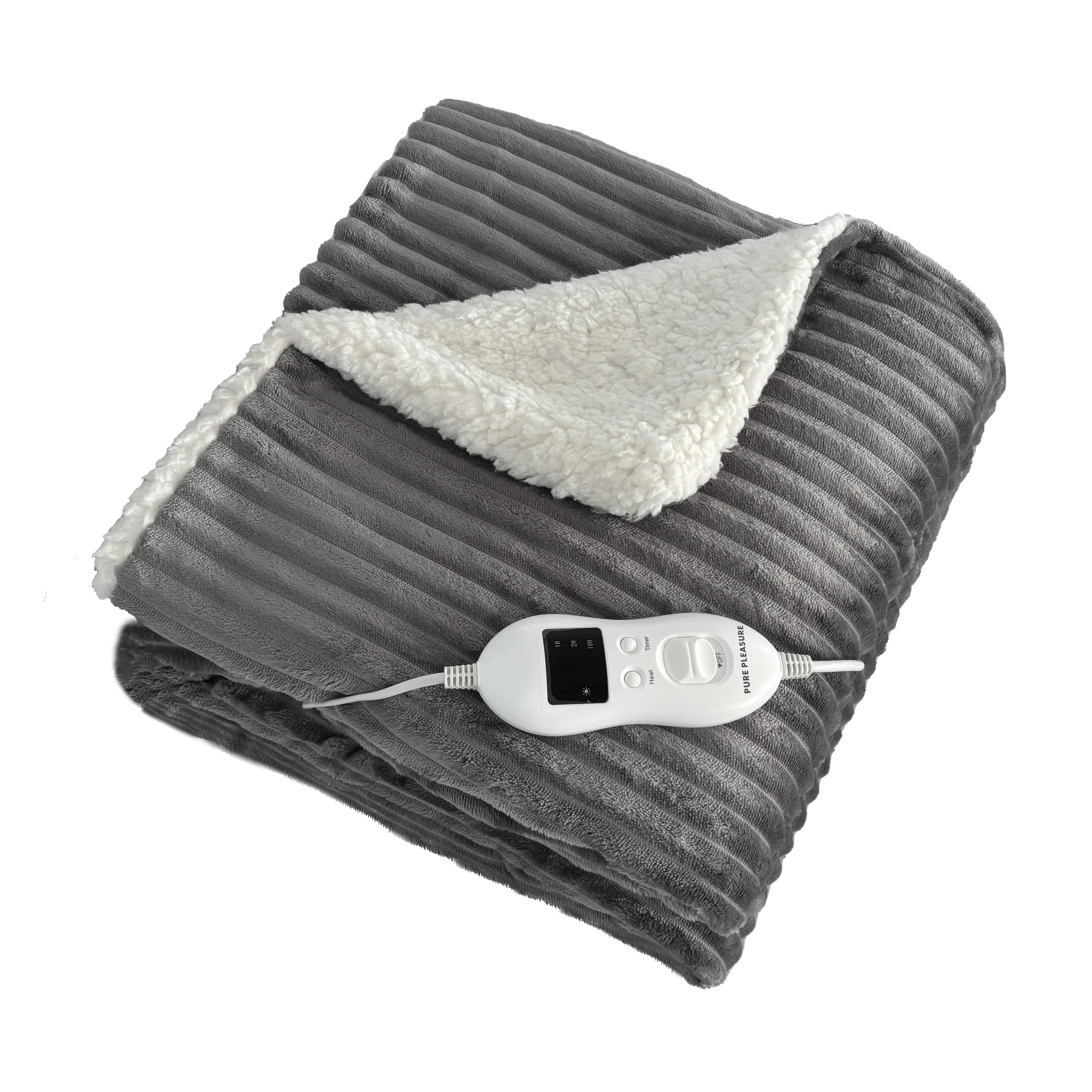 Electric Overblanket | 9 Heat Settings & Timer | Dual-Sided Fleece | Pure Pleasure