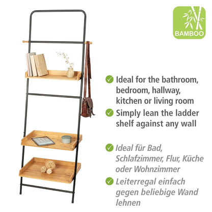 STANDING SHELF - LOFT - METAL & BAMBOO