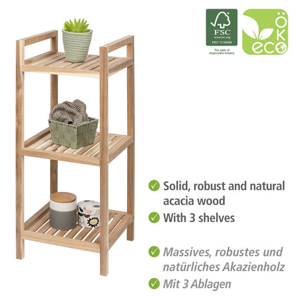 3-TIER SHELVING UNIT - ACINA RANGE - ACACIA WOOD