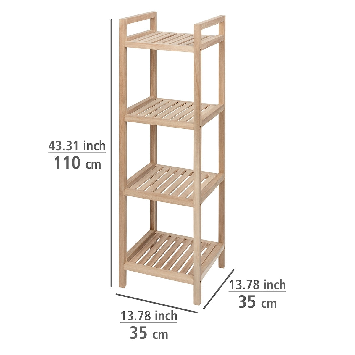 4-Tier Shelving Unit - Acina - Acacia Wood