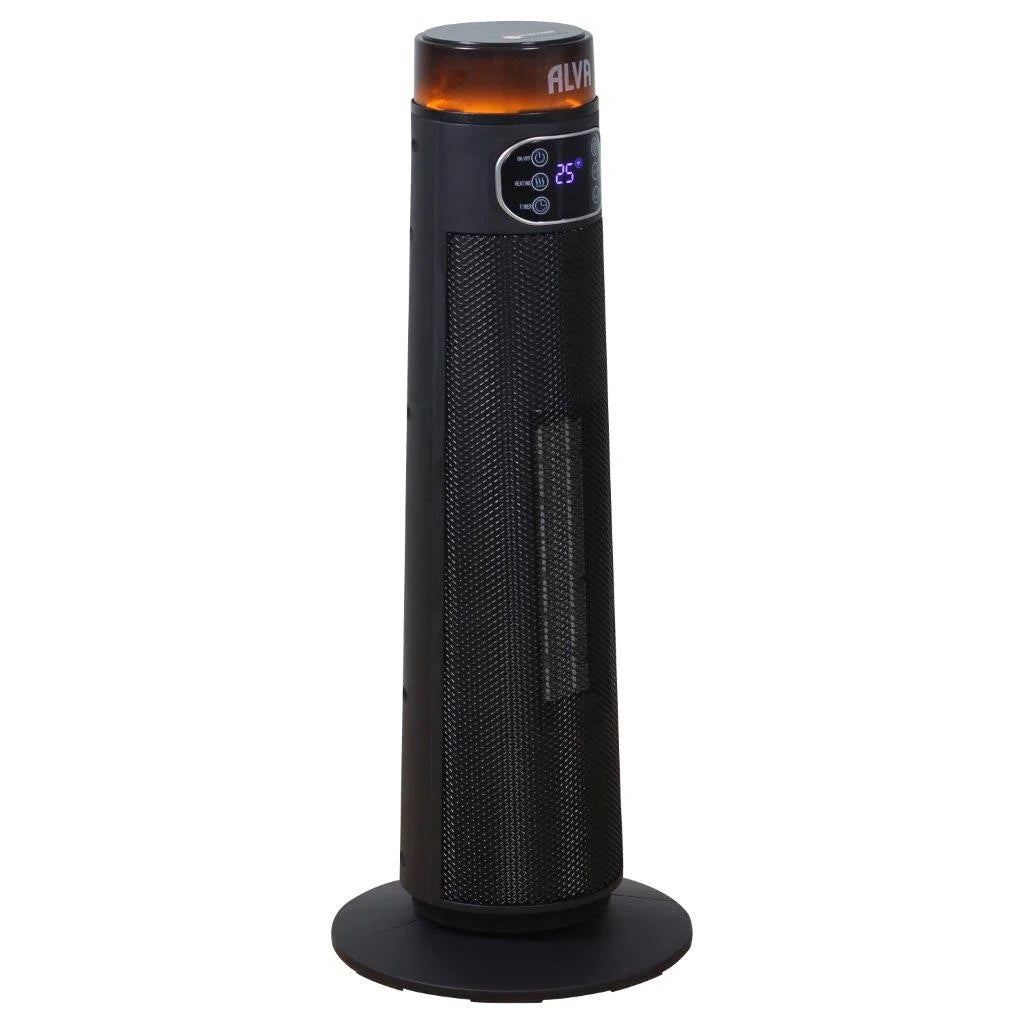 Electric Tower Fan Heater | Light Effect Design | LED Display Panel | Remote Control