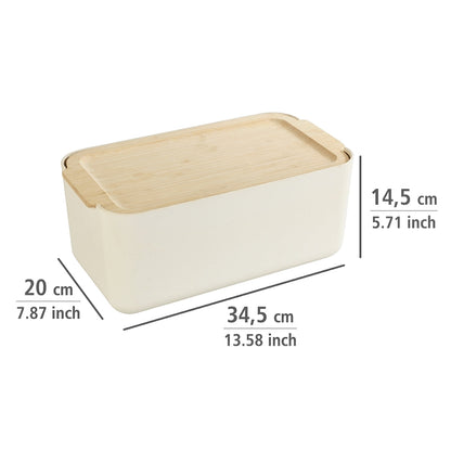 DERRY BREAD BOX - BAMBOO LID & INTEGRATED CUTTING BOARD