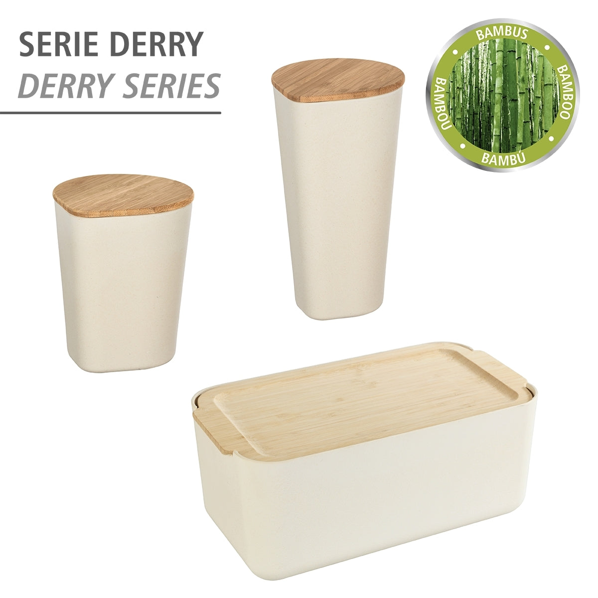 Derry Bread Box - Bamboo Lid & Integrated Cutting Board