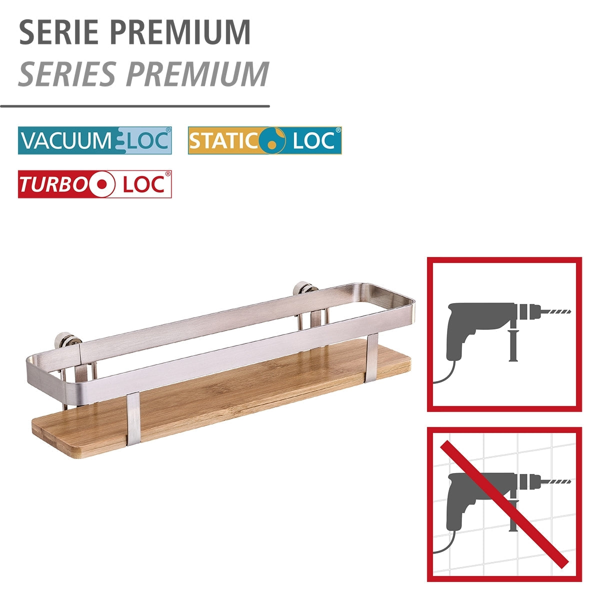 SPICE RACK - PREMIUM - STEEL & BAMBOO