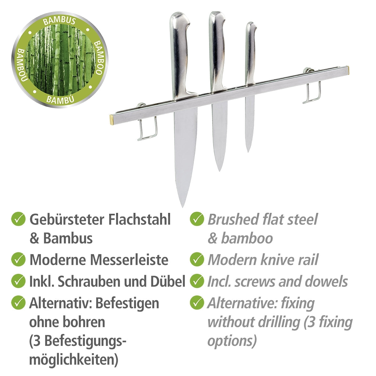 Knife Rail - Premium - Steel