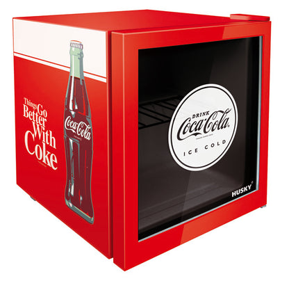 46L COUNTER-TOP BEVERAGE COOLER W/ GLASS DOOR - COCA COLA - RED