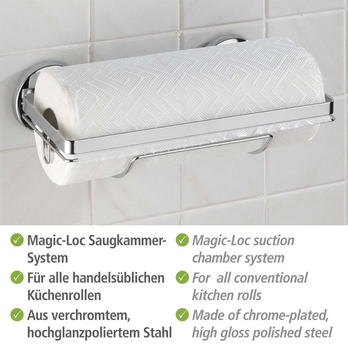 Magic-Loc Kitchen Roll Holder - No Drilling