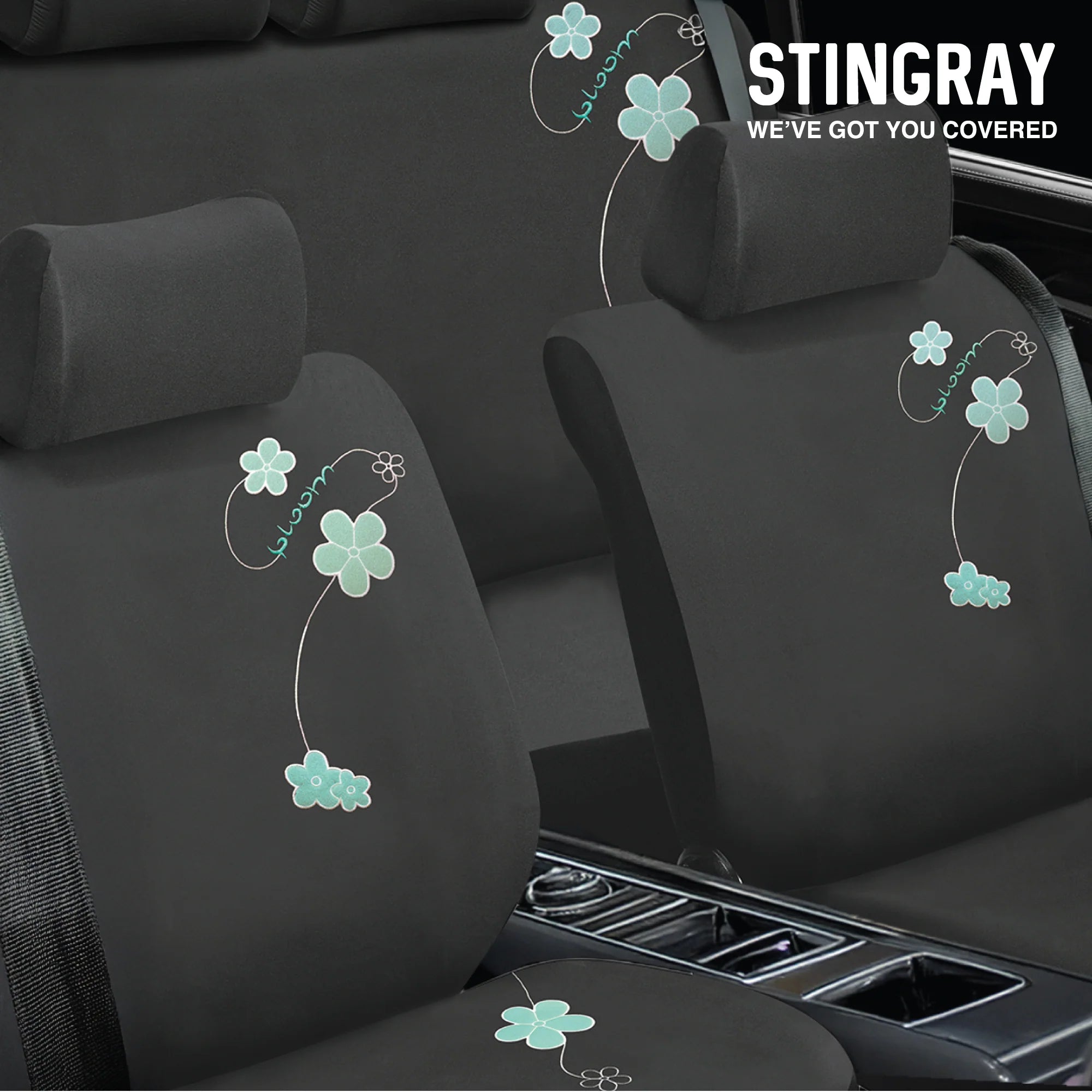 Stingray Blossom Car Seat Cover Set – 11 Piece
