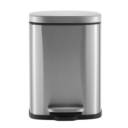 MODENA RECTANGLE  5L S/S PEDAL BIN - SILVER