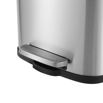 MODENA RECTANGLE  5L S/S PEDAL BIN - SILVER