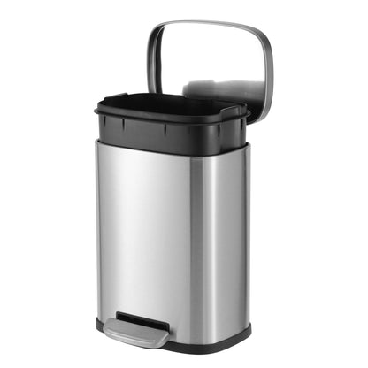 MODENA RECTANGLE  5L S/S PEDAL BIN - SILVER