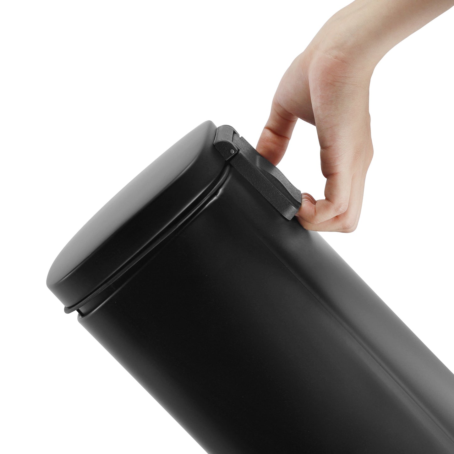 MODENA RECTANGLE  5L STEEL PEDAL BIN  -  BLACK MATTE