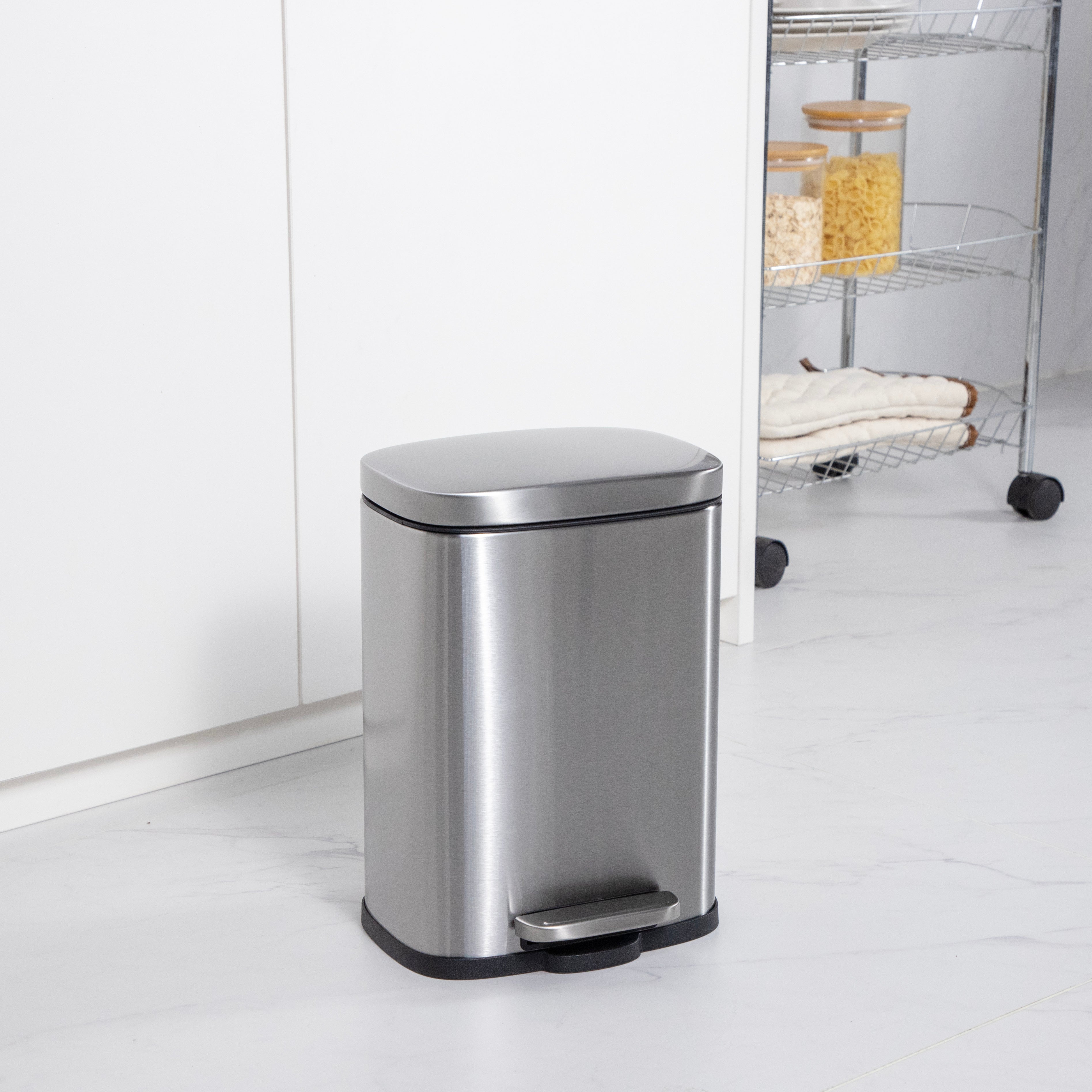 5L Rectangle Steel Pedal Bin | Modena