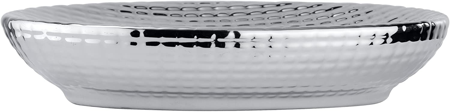 SOAP DISH - DAKAR RANGE - CERAMIC - SILVER