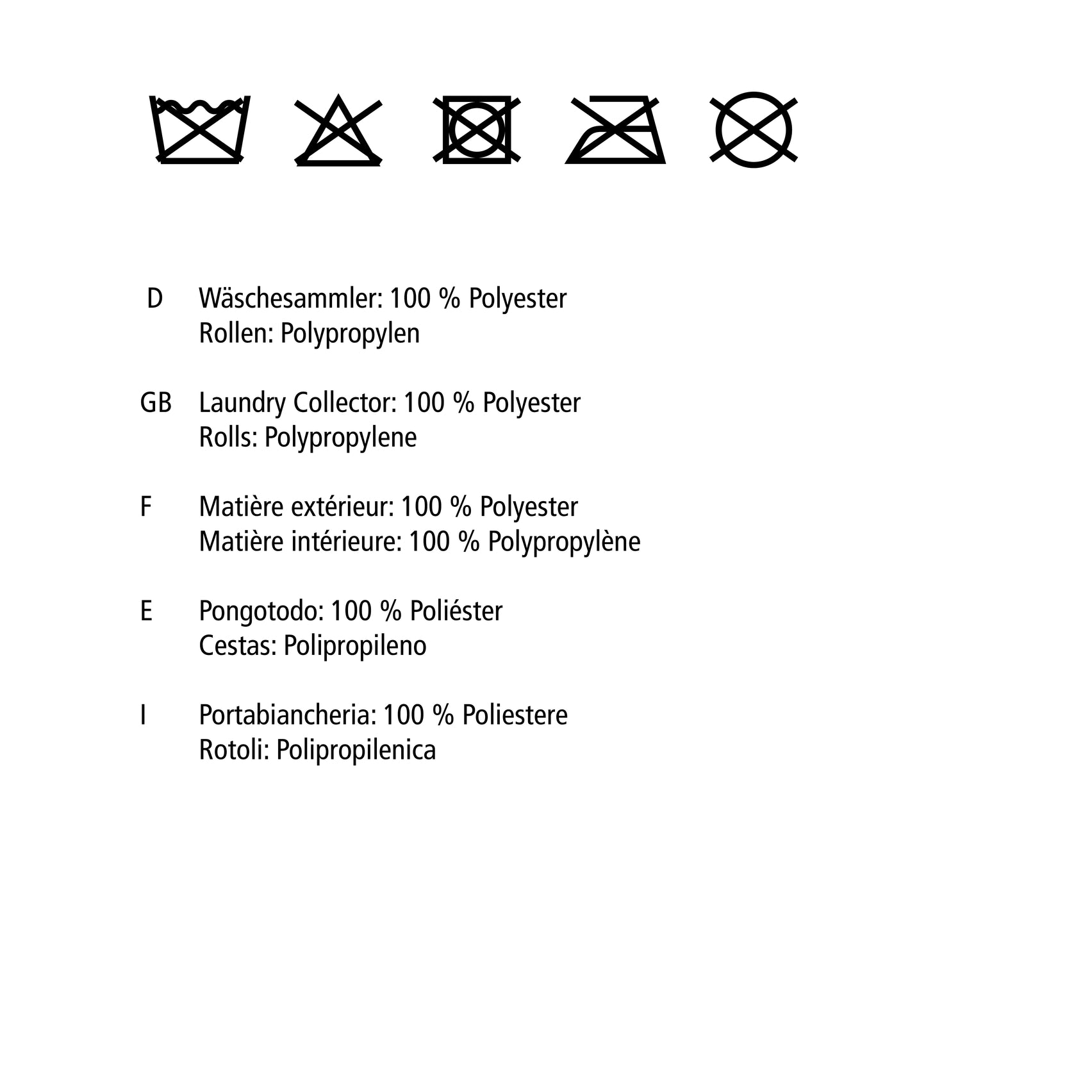 Laundry Basket 116L - 3 Compartment - Trivo - Beige