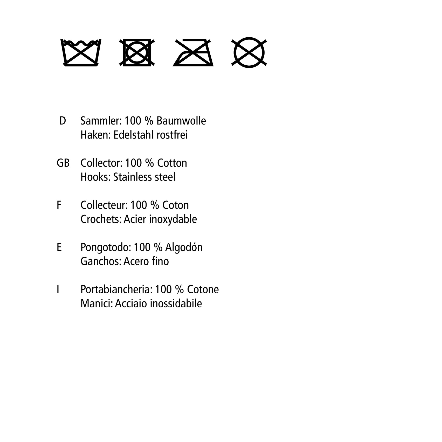 Over The Door Cloth Laundry Basket Canguro Range - Grey