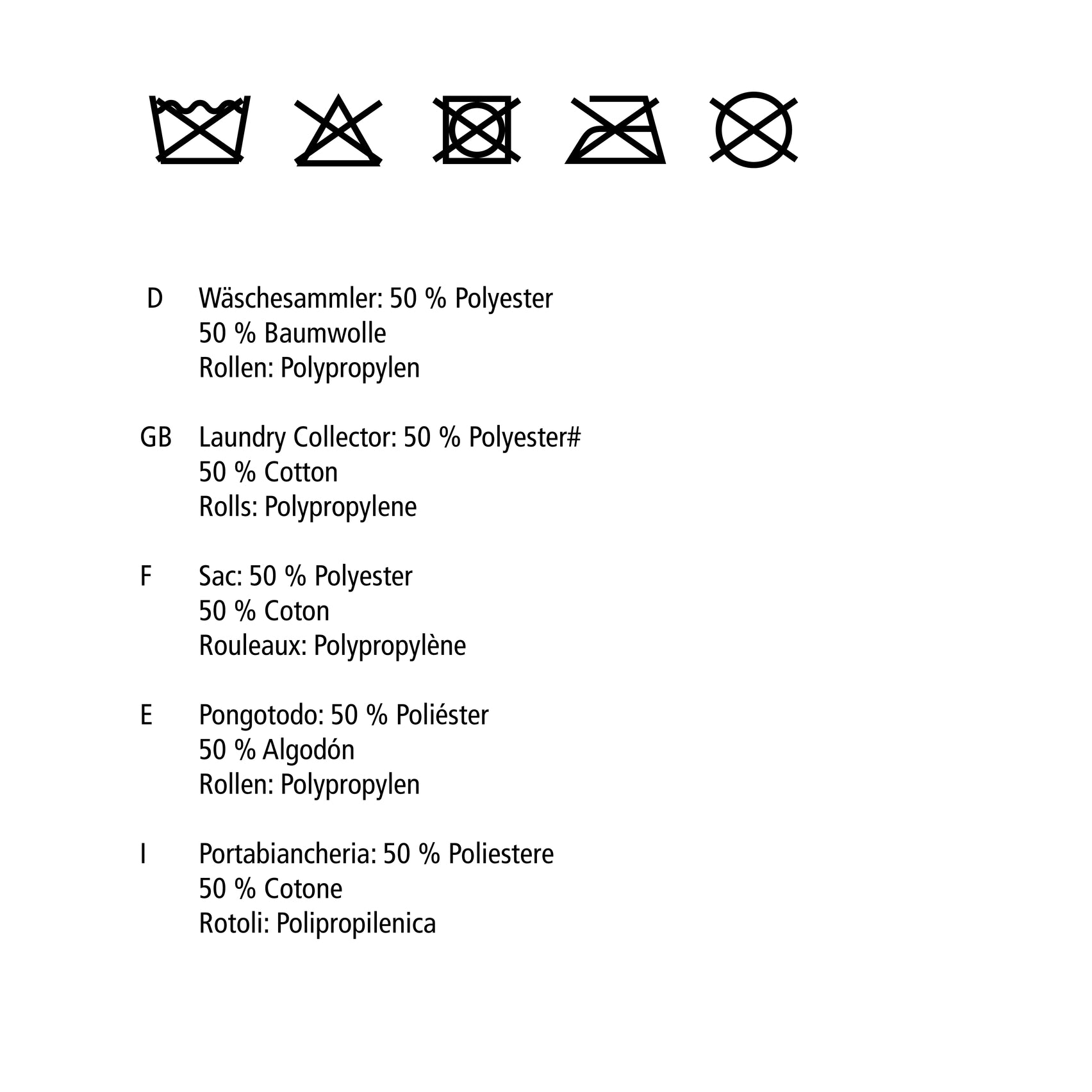 Laundry Basket 43L - With Lid - Corno Prime - Black-White