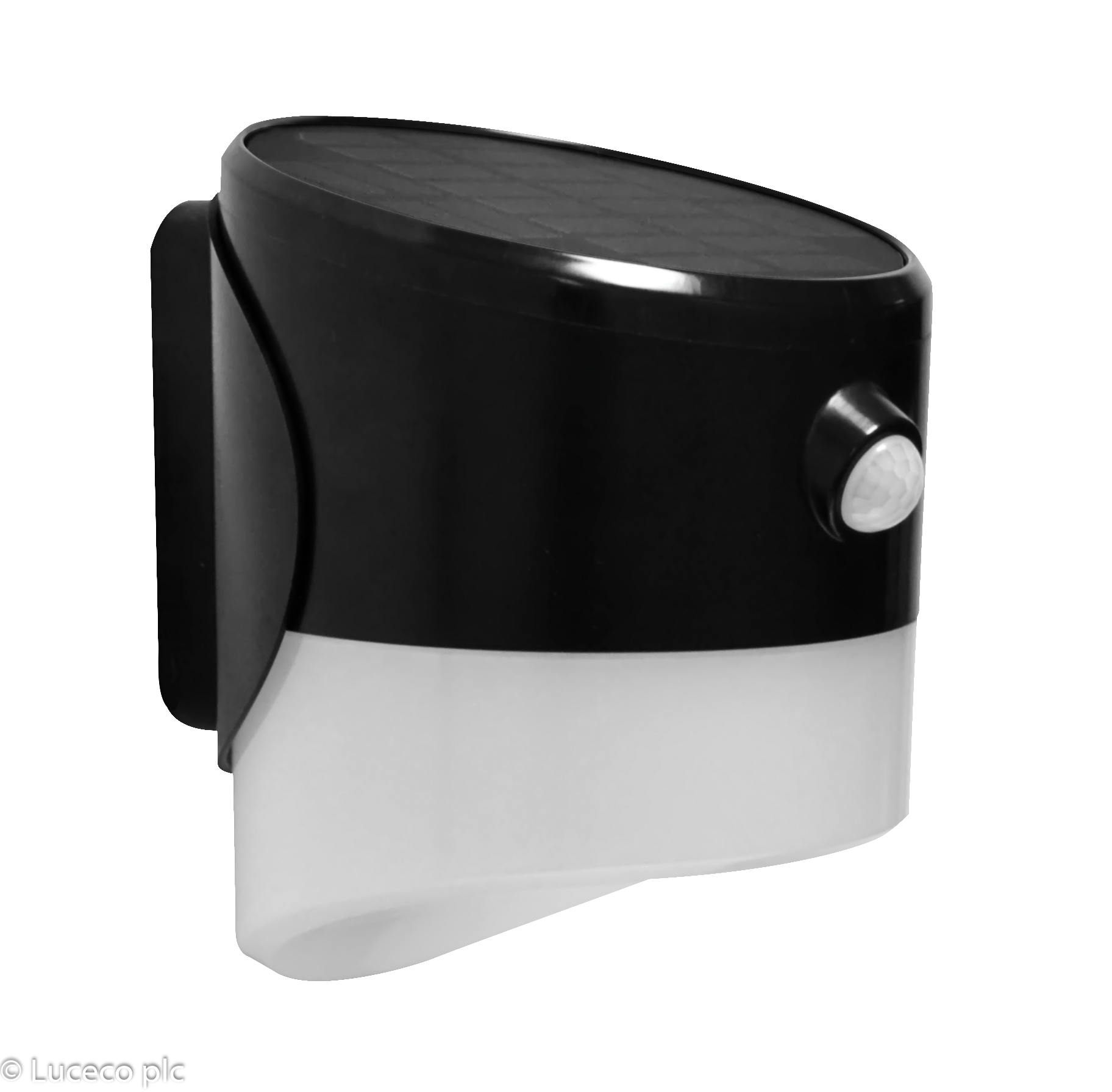 SOLAR GUARDIAN PIR WALL LANTERN BLACK IP44 200LM 2W 4000K