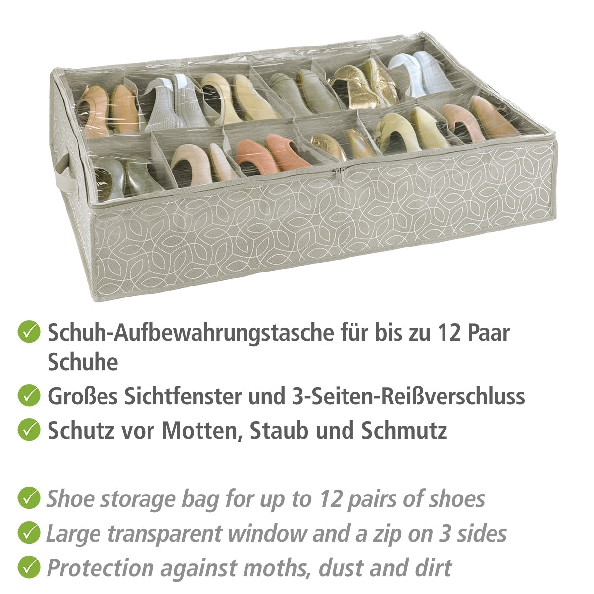 UNDERBED SHOE STORAGE - BALANCE RANGE - 12 COMPARTMENTS