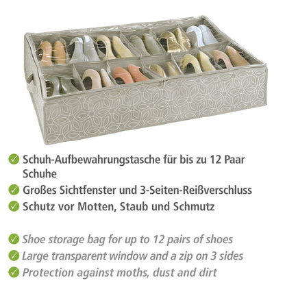 UNDERBED SHOE STORAGE - BALANCE RANGE - 12 COMPARTMENTS