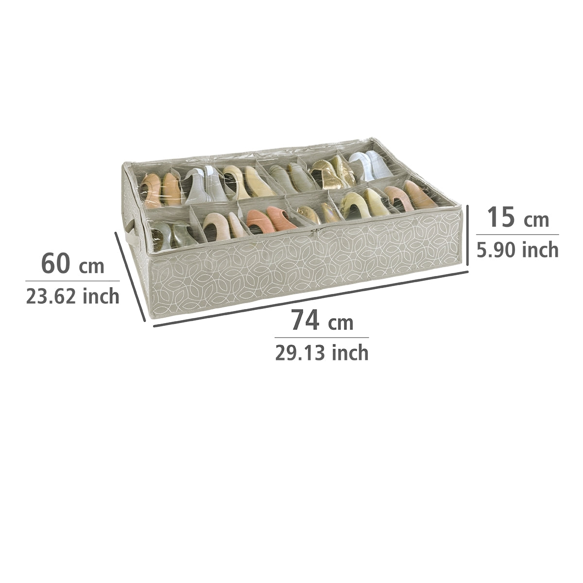 UNDERBED SHOE STORAGE - BALANCE RANGE - 12 COMPARTMENTS