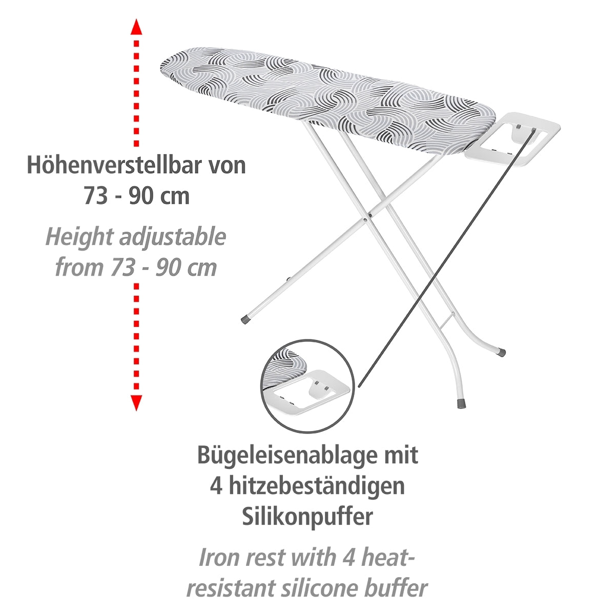 IRONING BOARD - BASE RANGE - WHITE - 110X30CM