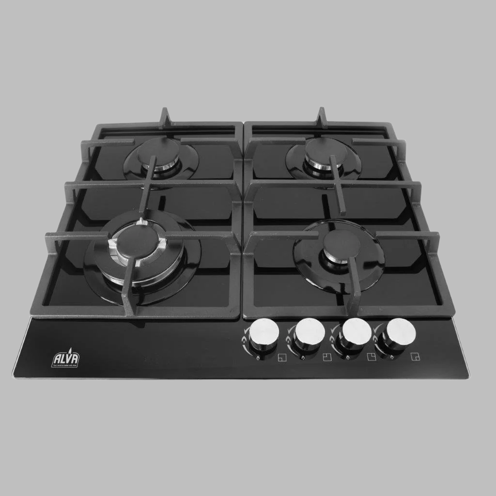 60cm 4-Burner Gas Hob - Glass Top